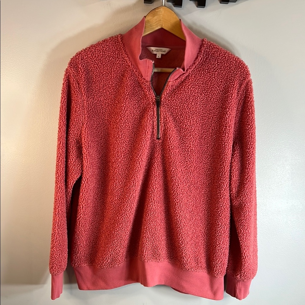 Reflections Pink Sherpa Half-Zip Pullover